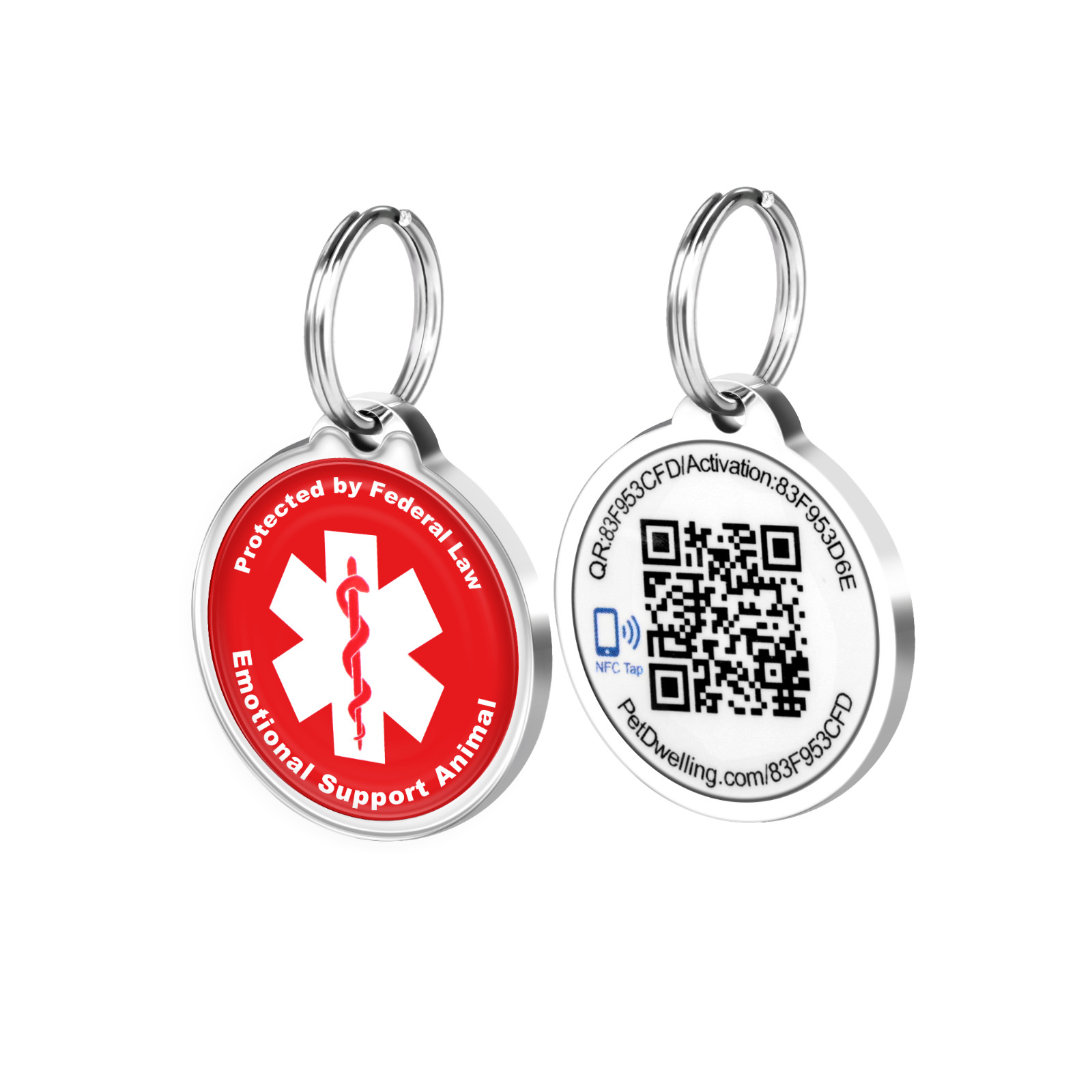 Pet Dwelling ESA ID QR Tag-Online Profile-Scan Tag Location-Instant Email Alert