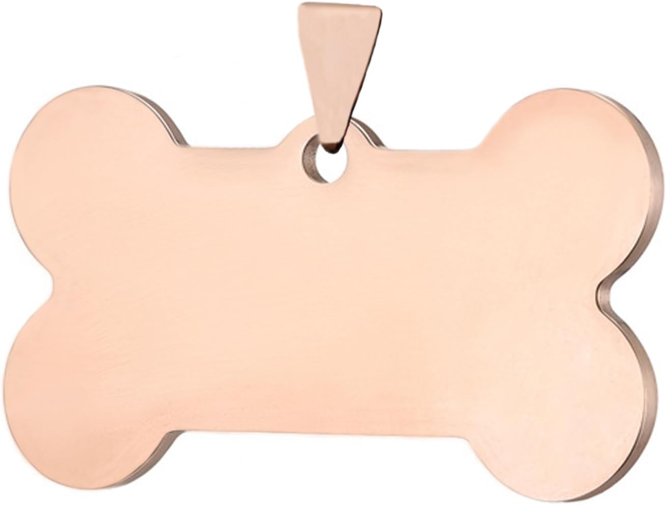 Stainless Steel Pet ID Tags Rose Gold Blank Charms Bone Dog ID Tags Pet Collar N