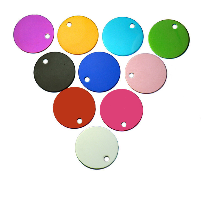 20pcs Wholesale Blank Aluminum Round Dog Cat Name ID Tag Fast Ship From USA