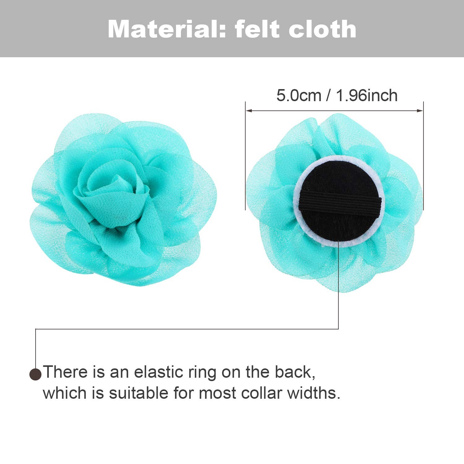 Leinuosen 14 Pcs Dog Flowers Collar Accessory Pet 1.97 Inch, Color Set 1