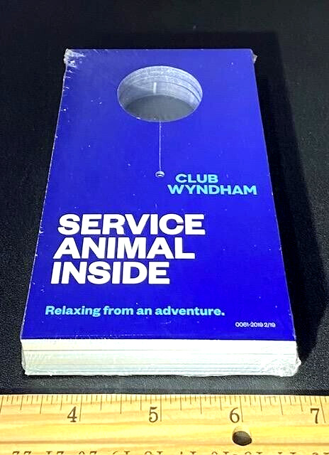 NEW! ⭐50/PK⭐ HOTEL DOOR HANGERS DO NOT DISTURB SERVICE ANIMAL INSIDE DOG CAT ETC