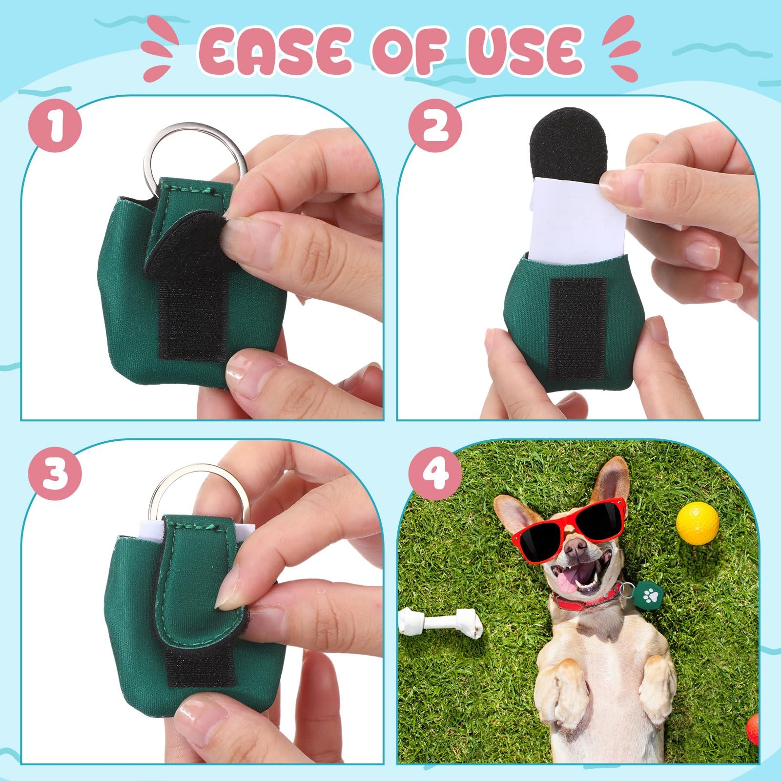 20 Pcs Dog Tag Silencer with Rings Portable Quiet Dog Holder Soundless Cover …