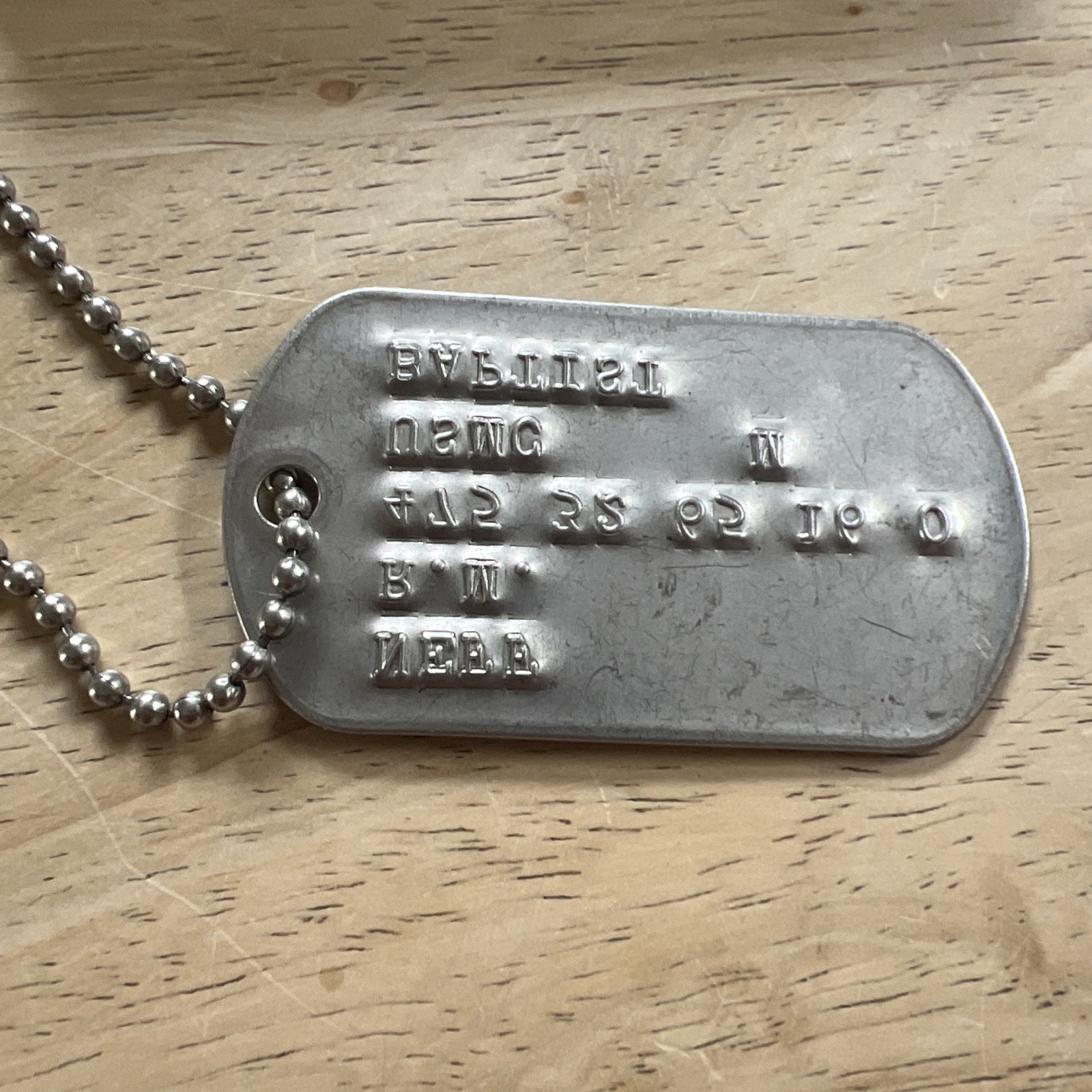 VTG USMC Dog Tag And Name Tag “NEFF”