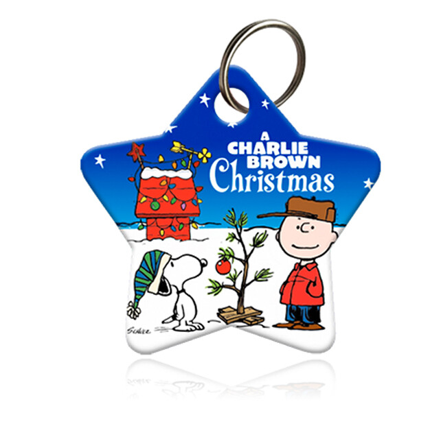 Charlie Brown Snoopy Christmas Pet ID Tag