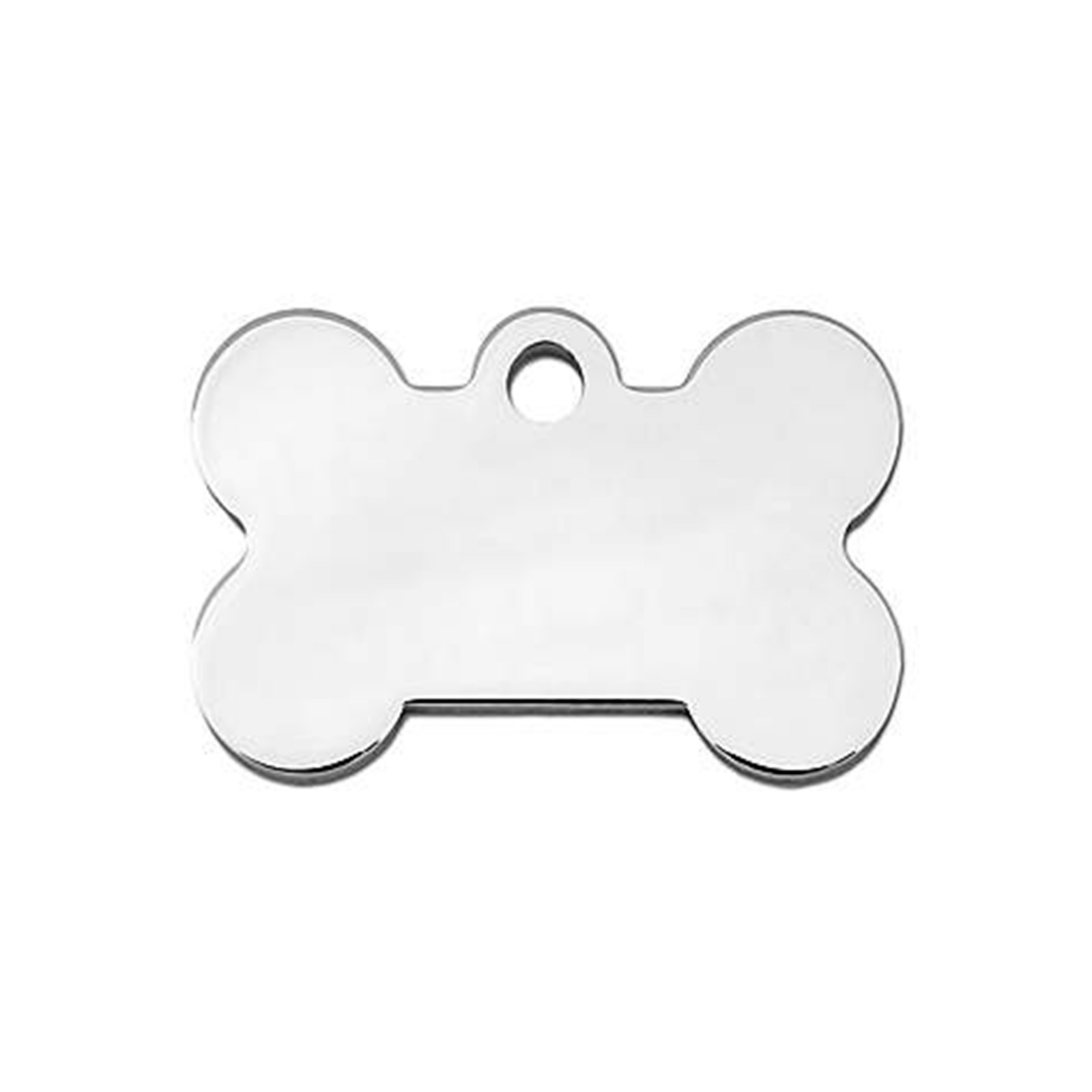 POLISHED CHROME CUSTOM ENGRAVED PET ID TAG Personalized for Cat or Dog