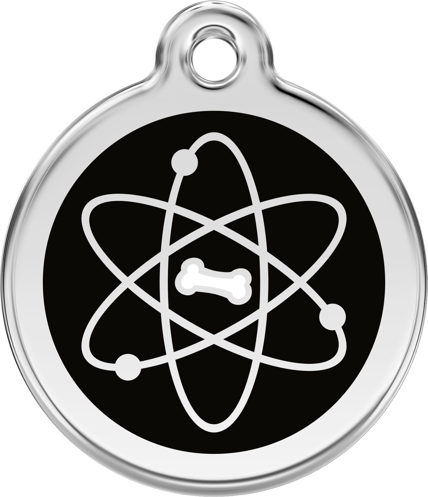 Stainless Steel Red Dingo Atom ID Collar Charm Dog Tag Small Medium Large