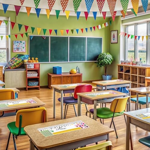Desk Nameplates,40pcs Name Tags for Classroom,Waterproof Multipurpose
