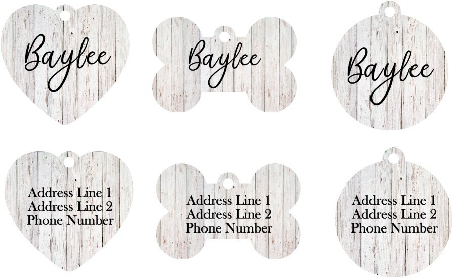 Customized Pet Tags – Puppy, kitten, dog, cat – You Choose your shape and design