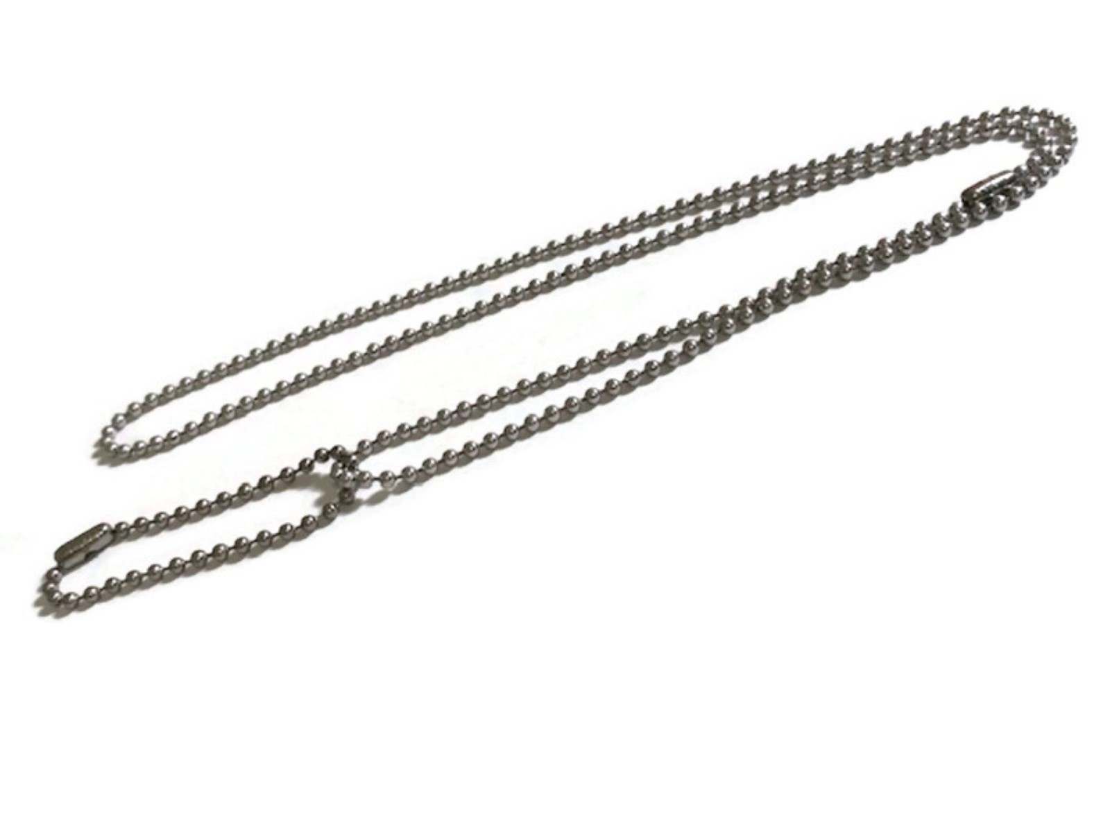 27″/4.5″ US Military Issue Premium Stainless Steel Dog Tag Chain Set