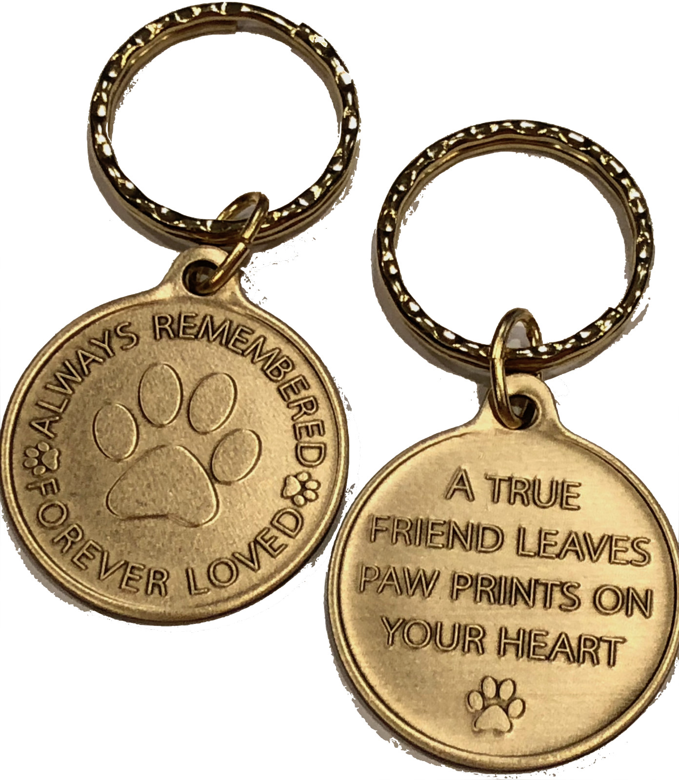 Always Remembered Forever Loved – A True Friend Dog Pet Memorial Key Chain