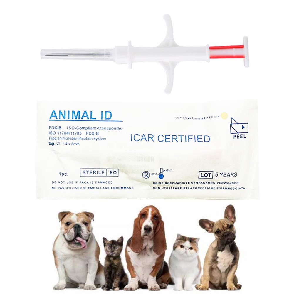 Universal Pet Microchip 20 Pack 2.12x12mm ISO11784/11785/FDX-B Dog Cat