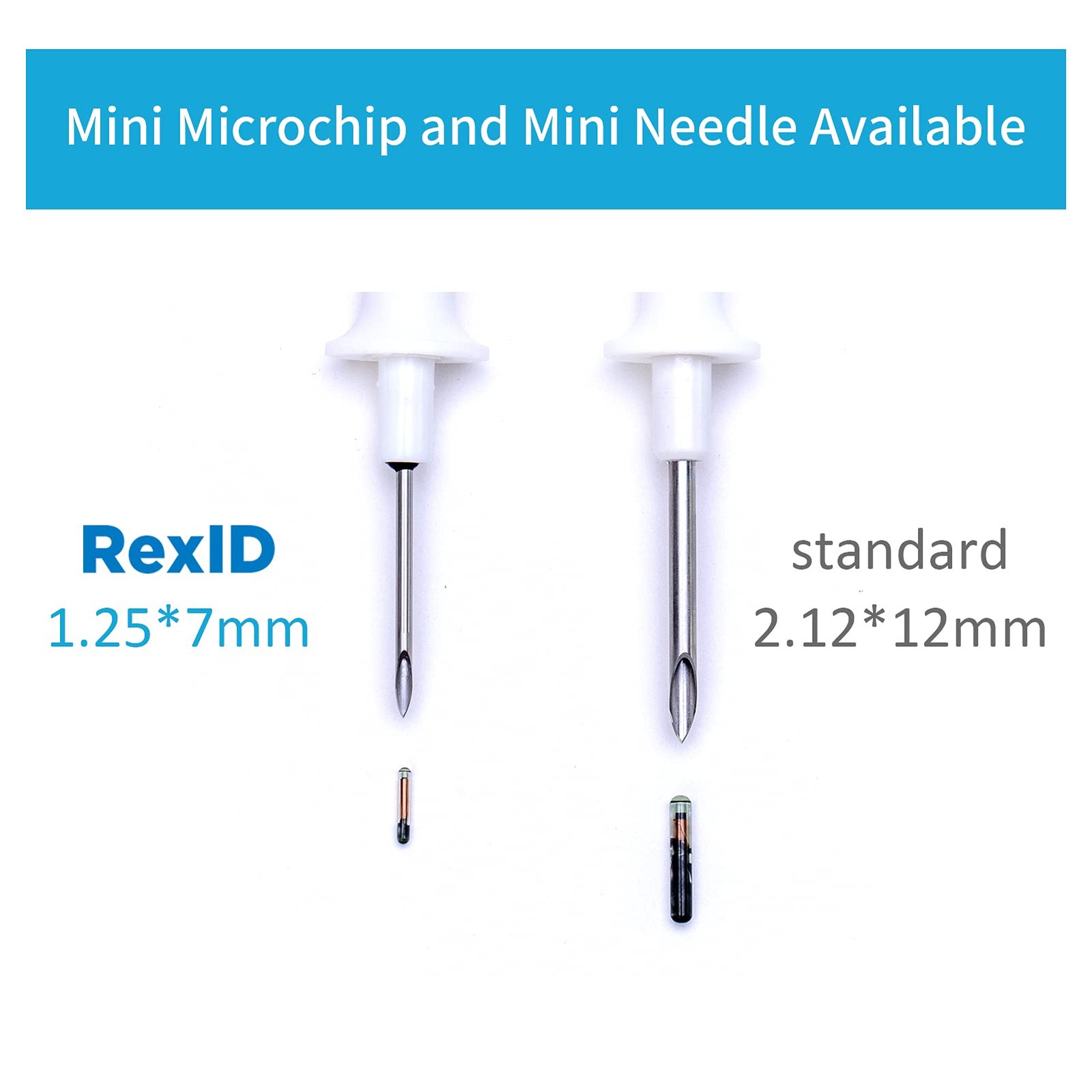 1 PCS Pet Microchip Implant Kit 1.25mm x 7mm Smart ID Tag Phone Connect