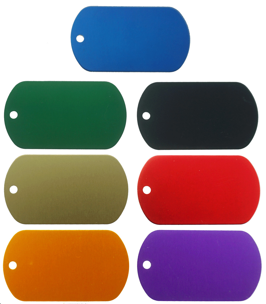 Color Tags Aluminum Blanks Wholesale ID Dogtags Pet Cat Dog Military