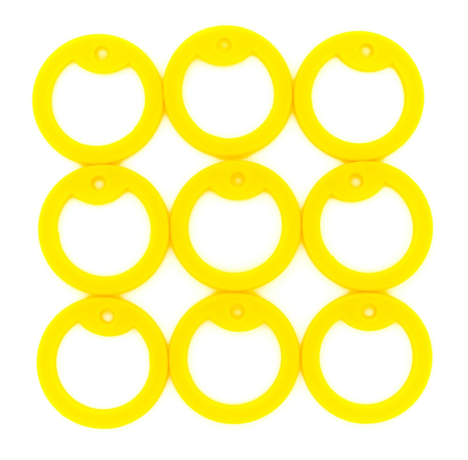 Pack of 10 pc Yellow Military Army ID Dog Tag Silencer Silicone/Rubber Silencers