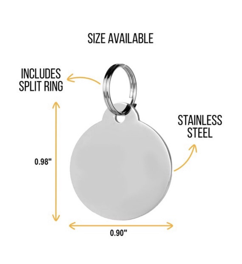 Custom Engraved Dog Tags Funny Pet ID Tag Double Sided Cat Tag Silent Tags