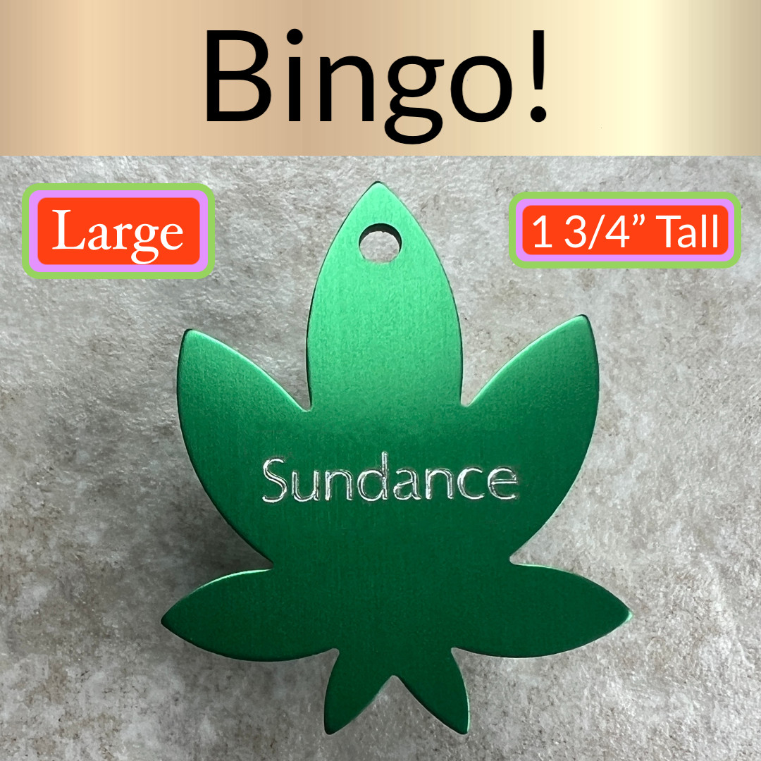 Custom Engraved Dog Tags Personalized Dog Collar Pet Tag Engraved LEAF TAG
