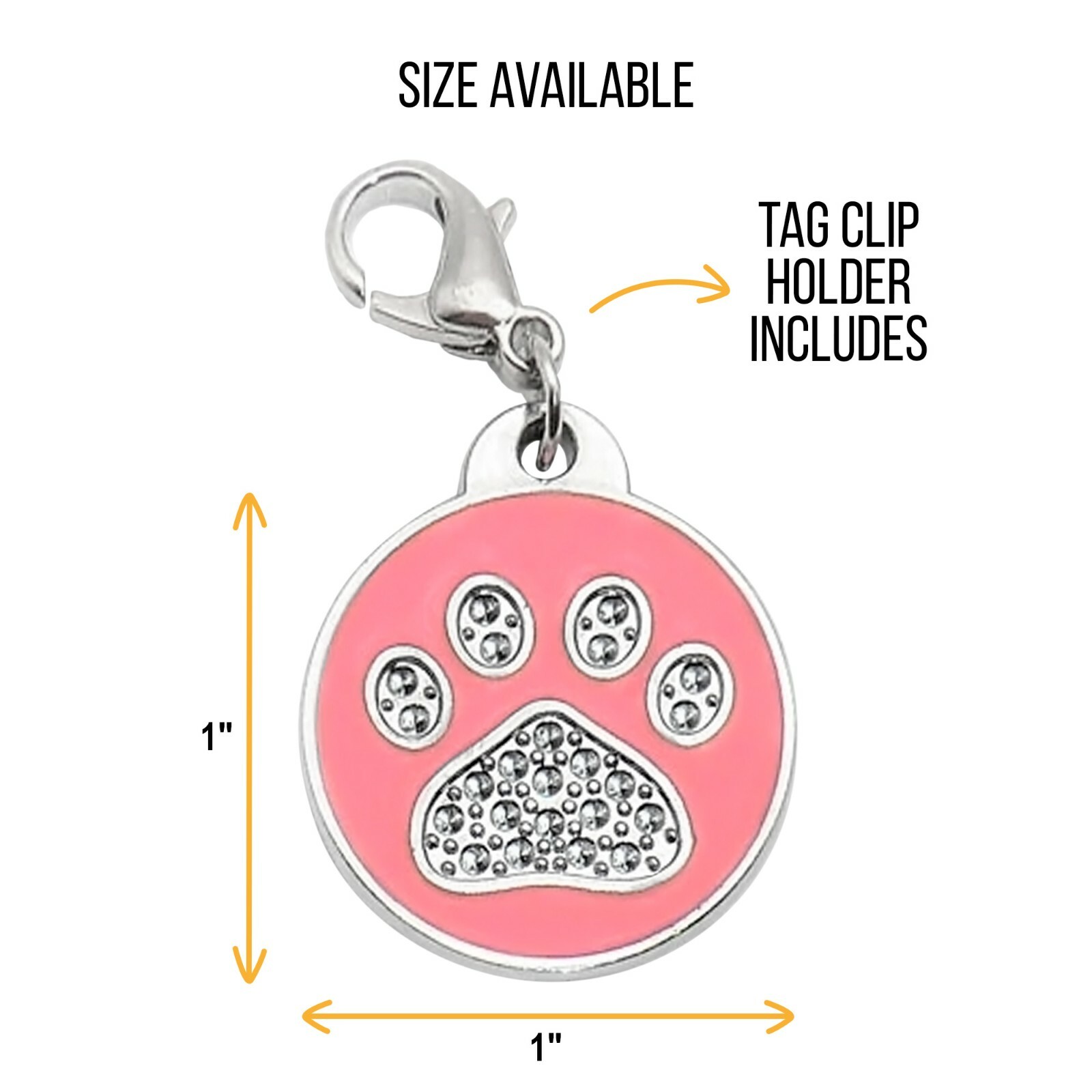Personalized Sparkly Dog Tags Paw Dog ID tag Custom Shiny Dog ID Tag