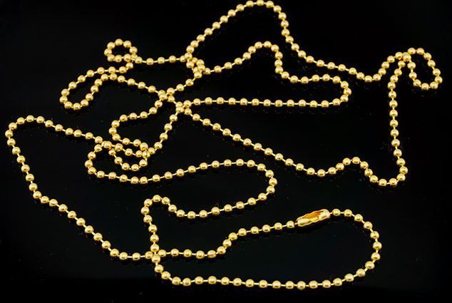 24 Inch Military Spec Brass Steel Army Dog Tag 2.4mm Ball 24″ Chain