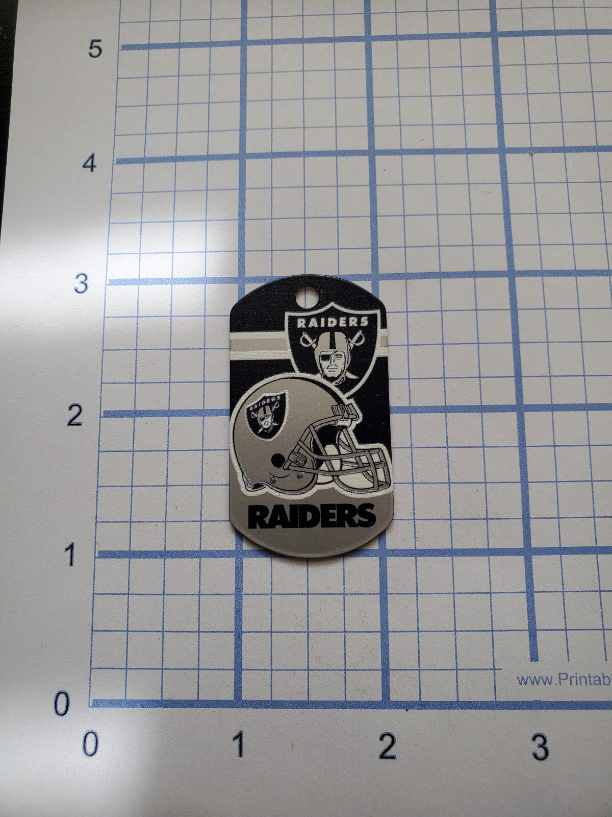 Custom Engraved NFL Football Dog Tag – Necklace – Keychain – Luggage – Pet Tag