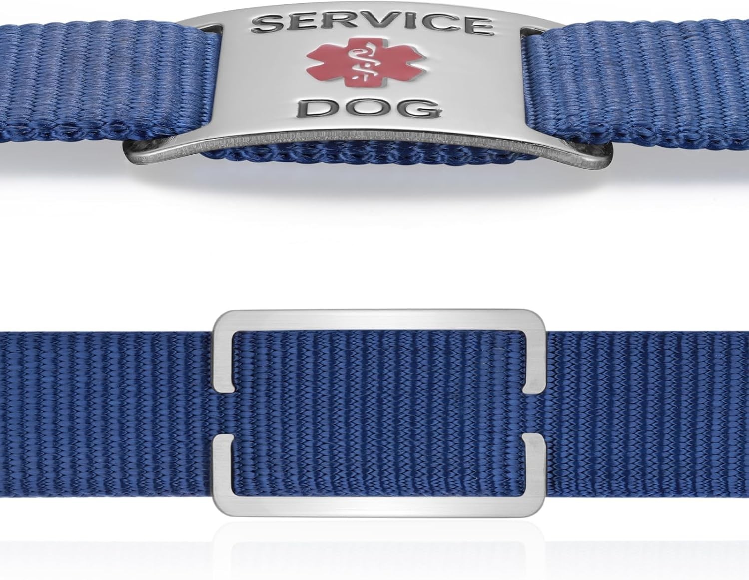 Silent Slide-On Service Dog Tag – Jingle-Free Surgical Stainless Steel ID for…