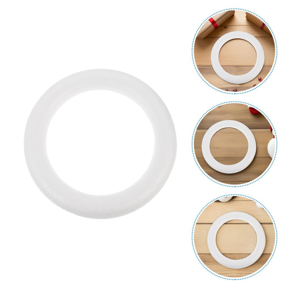 10Pcs Lightweight White Foam Wreath Frames for Crafting Christmas Decorations