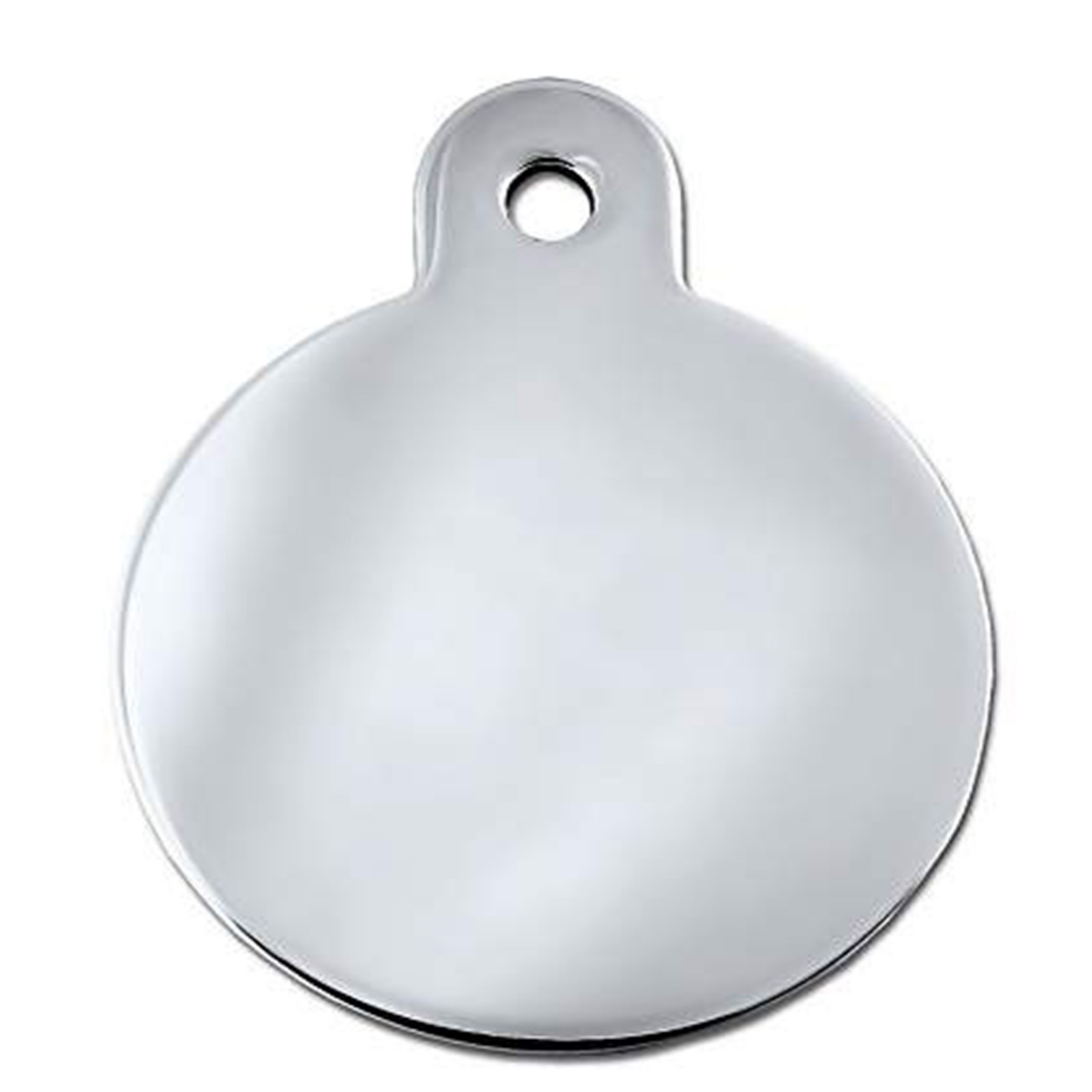 POLISHED CHROME CUSTOM ENGRAVED PET ID TAG Personalized for Cat or Dog