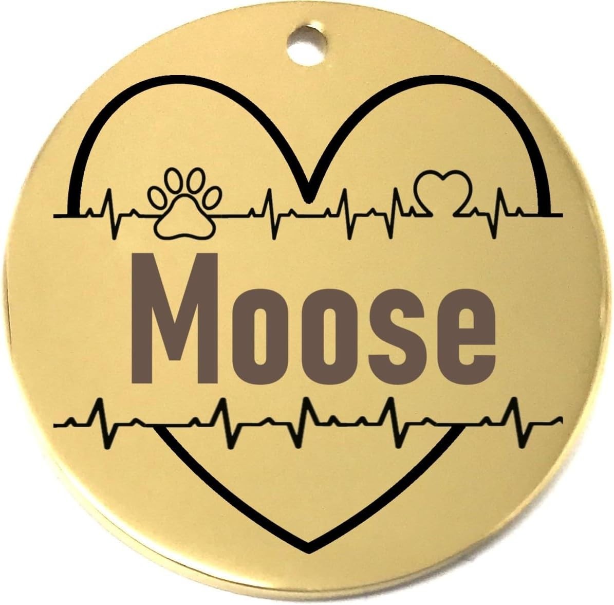 Heart Custom Pet Name Tag for Dog/Cat Collar – Laser Engraved Pet Lover ID Tag