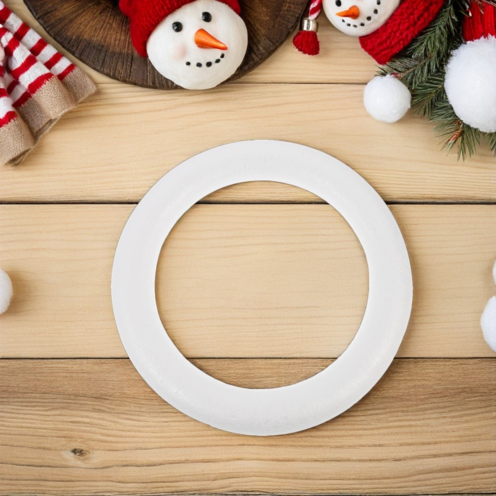 10Pcs Lightweight White Foam Wreath Frames for Crafting Christmas Decorations