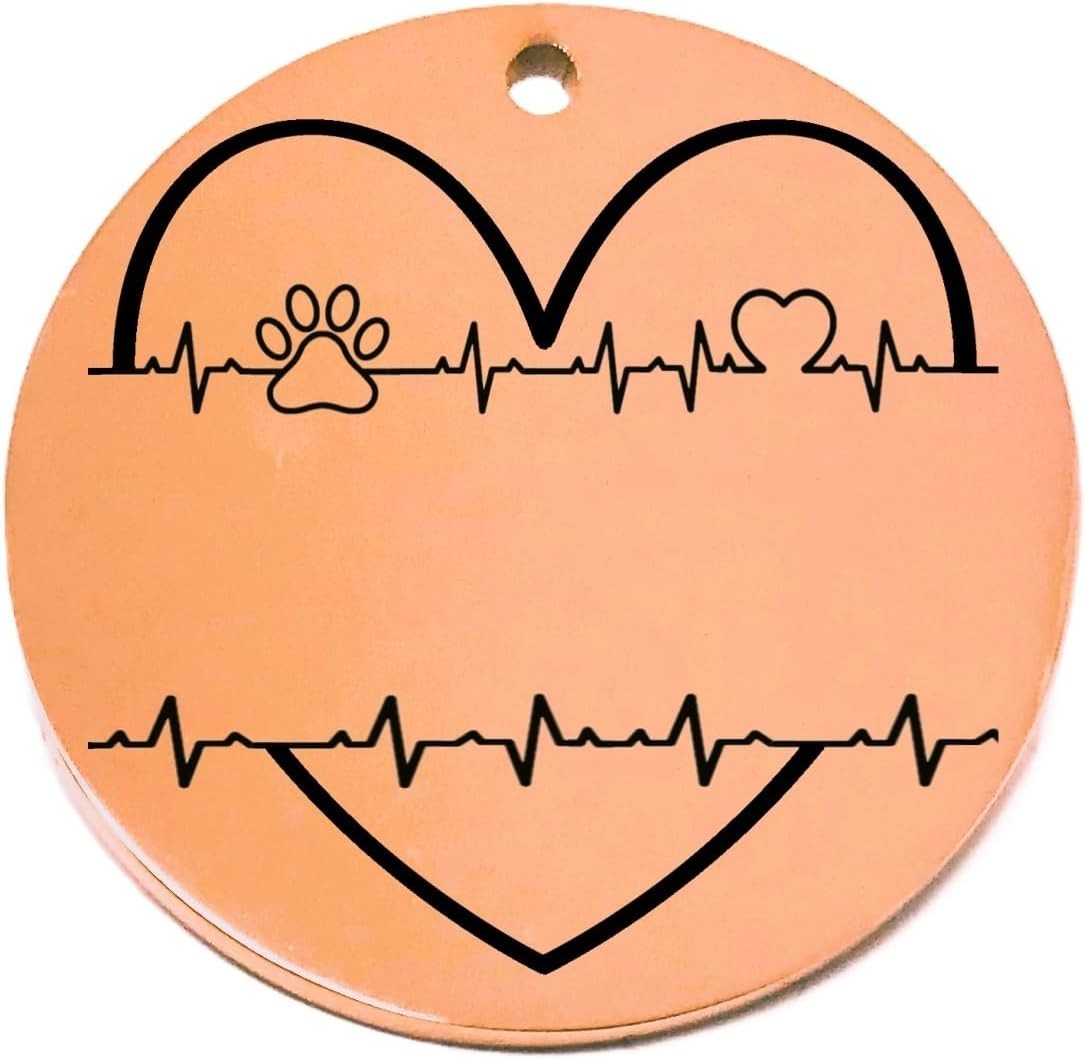 Heart Custom Pet Name Tag for Dog/Cat Collar – Laser Engraved Pet Lover ID Tag