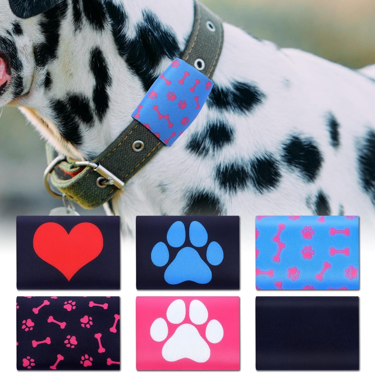 6 Pcs Dog Tag Holder for Pet Collar Dog Tag Silencer Portable cat ID Holder P…