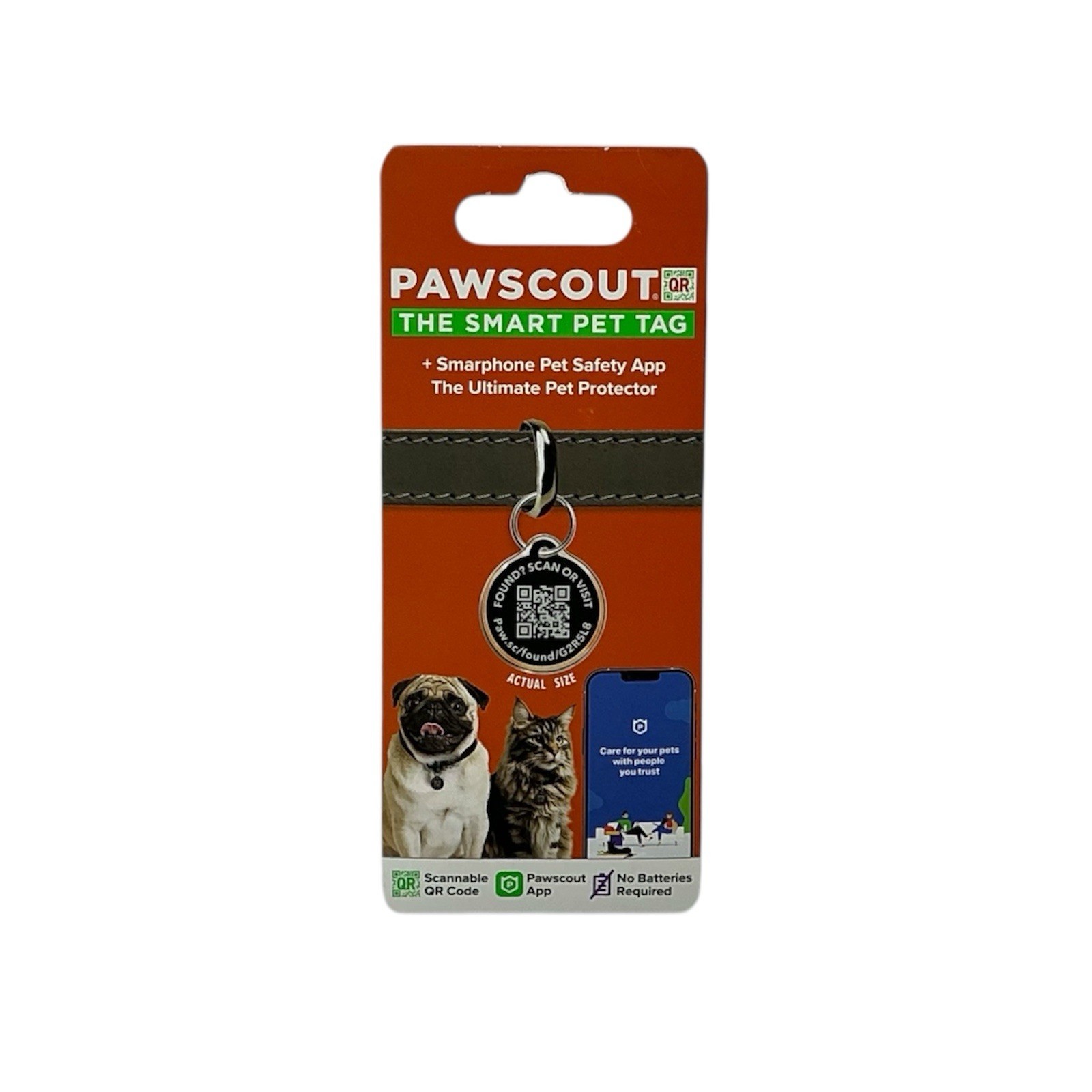 Pawscout QR The Smart Pet Tag Finder for Dogs/Cats Connects To Your Phone