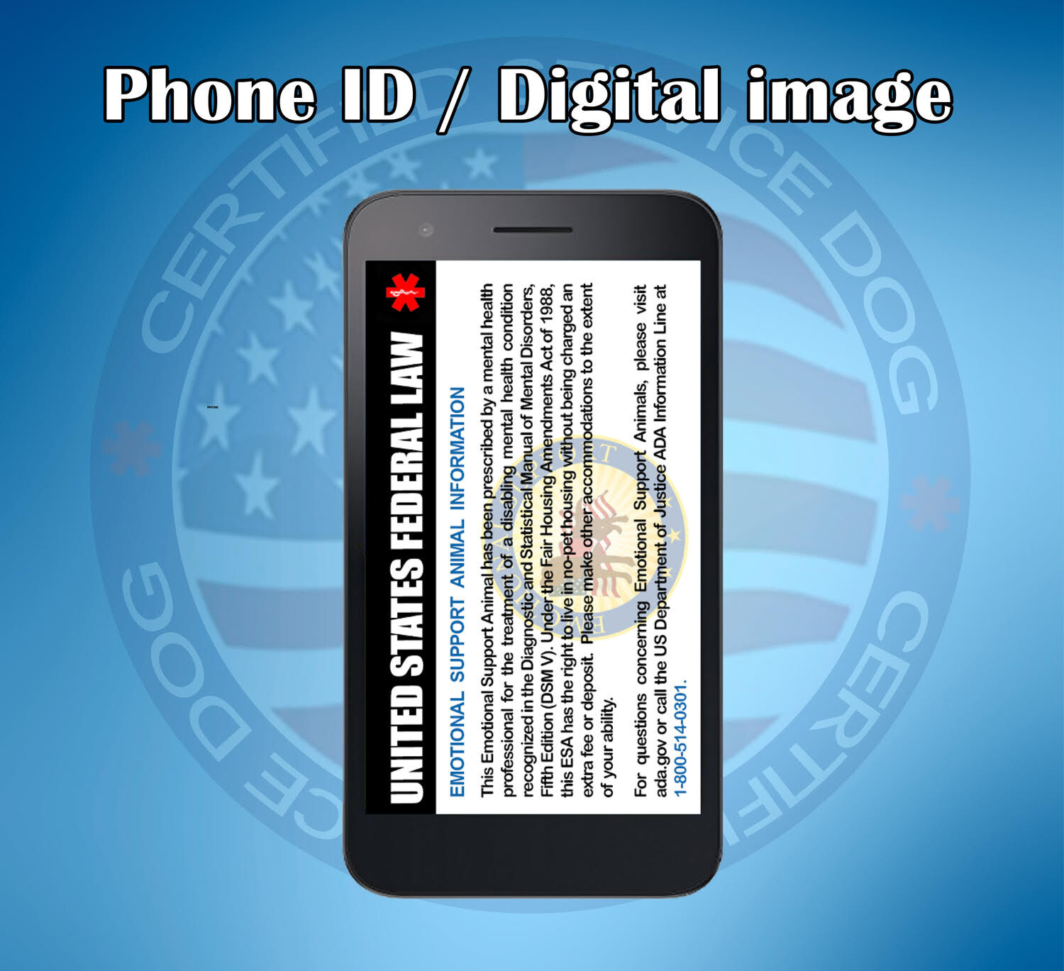 VERTICAL ID CARD BADGE HOLDER AND CLIP FOR SERVICE DOG ID CARD