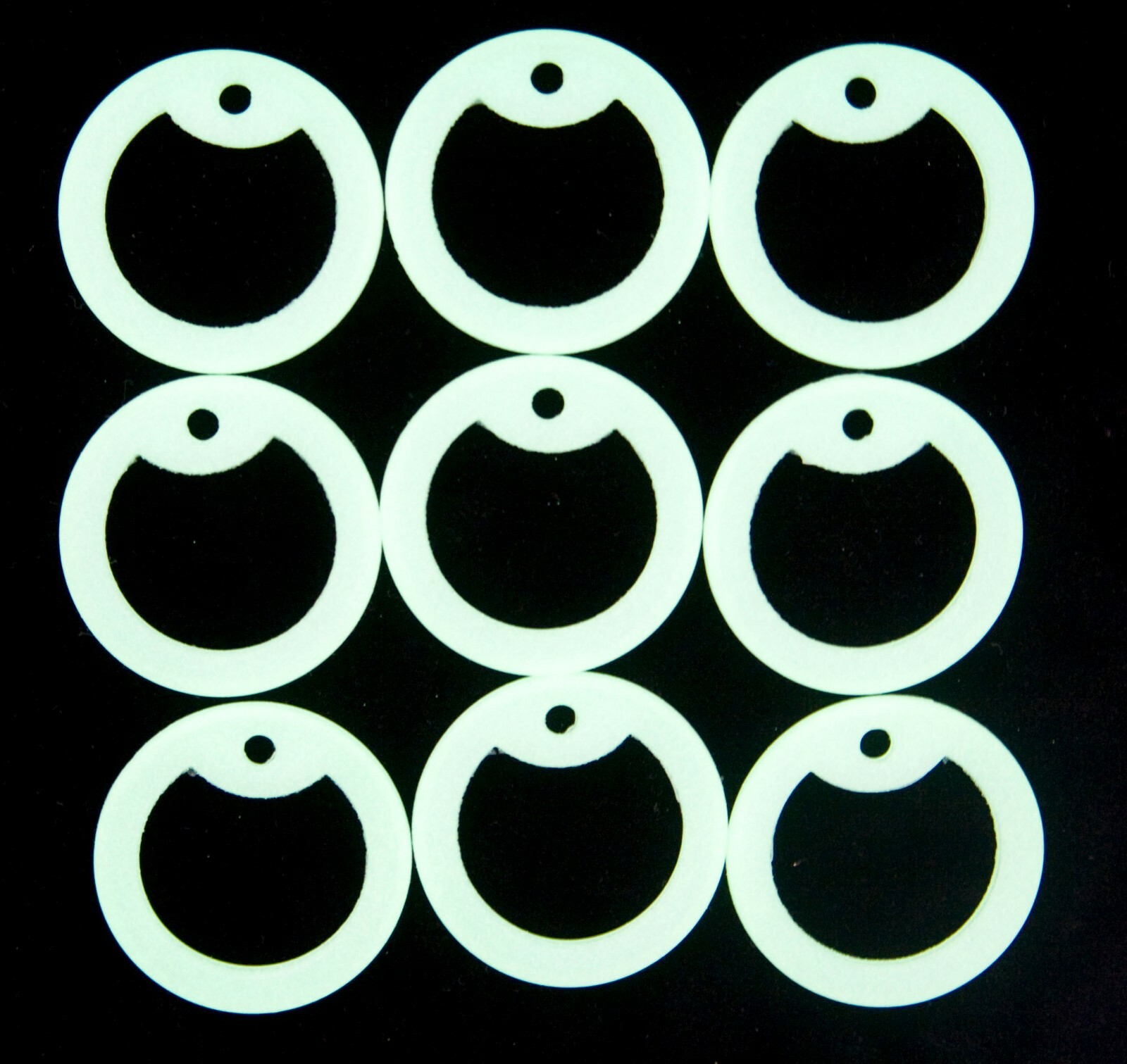 LOT OF 50pc MILITARY ARMY DOG TAG GLOW IN THE DARK SILICONE/RUBBER SILENCERS