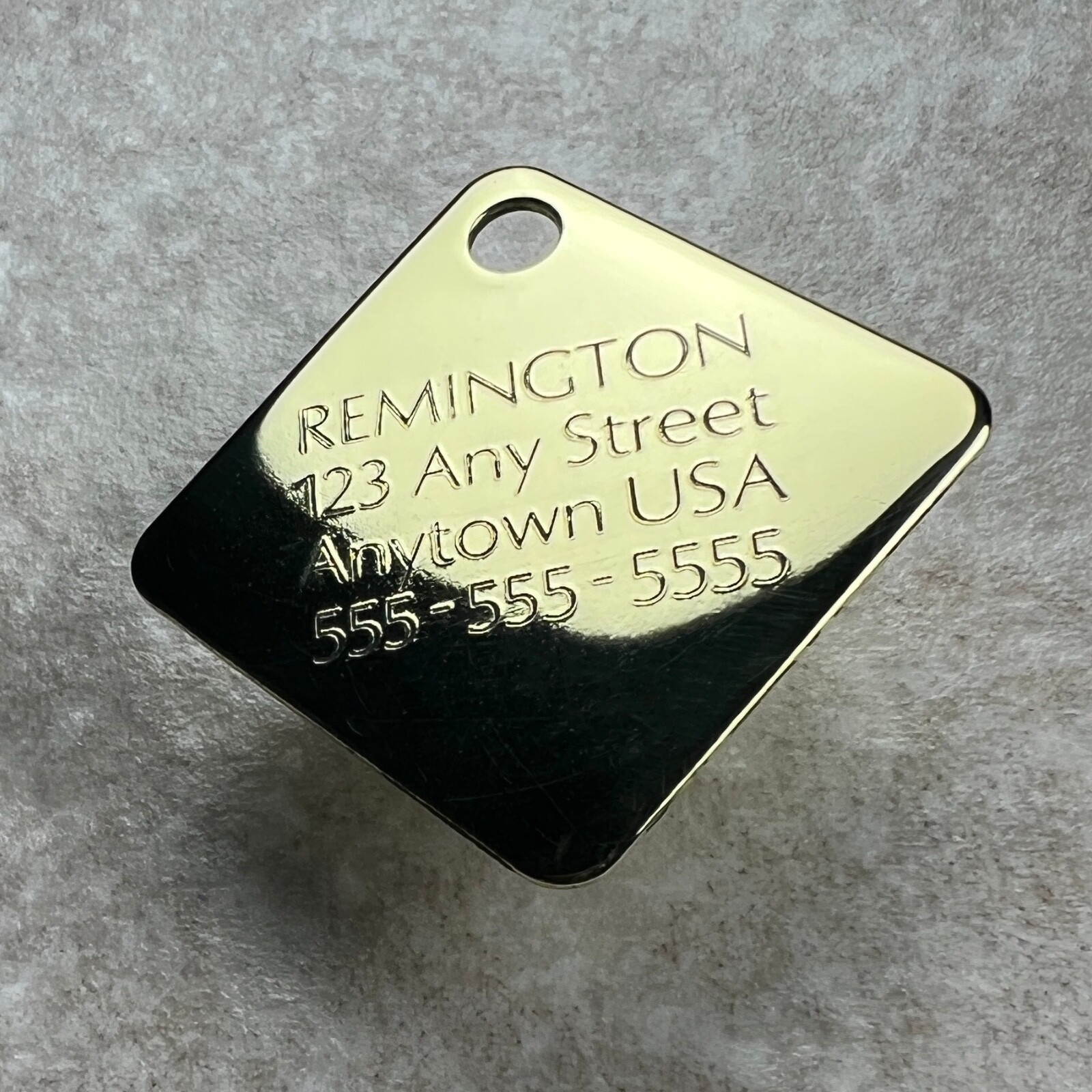 Custom Engraved Dog Tags Personalized Dog Pet Tags Engraved BRASS DIAMOND DOG