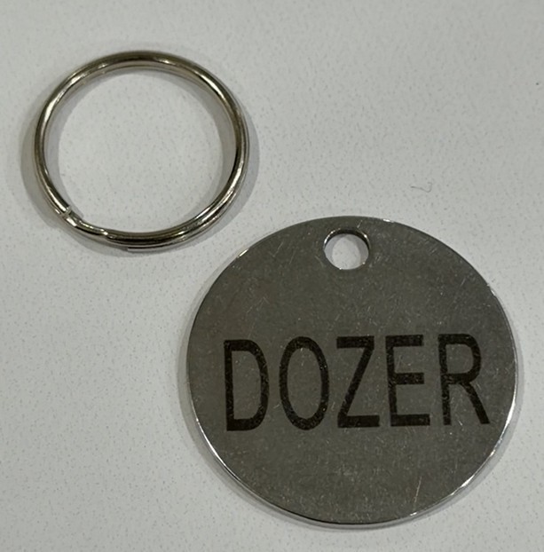 Stainless Steel Pet ID Tag Dog Cat Personalized Front & Back Engraving 1.2″ dia.