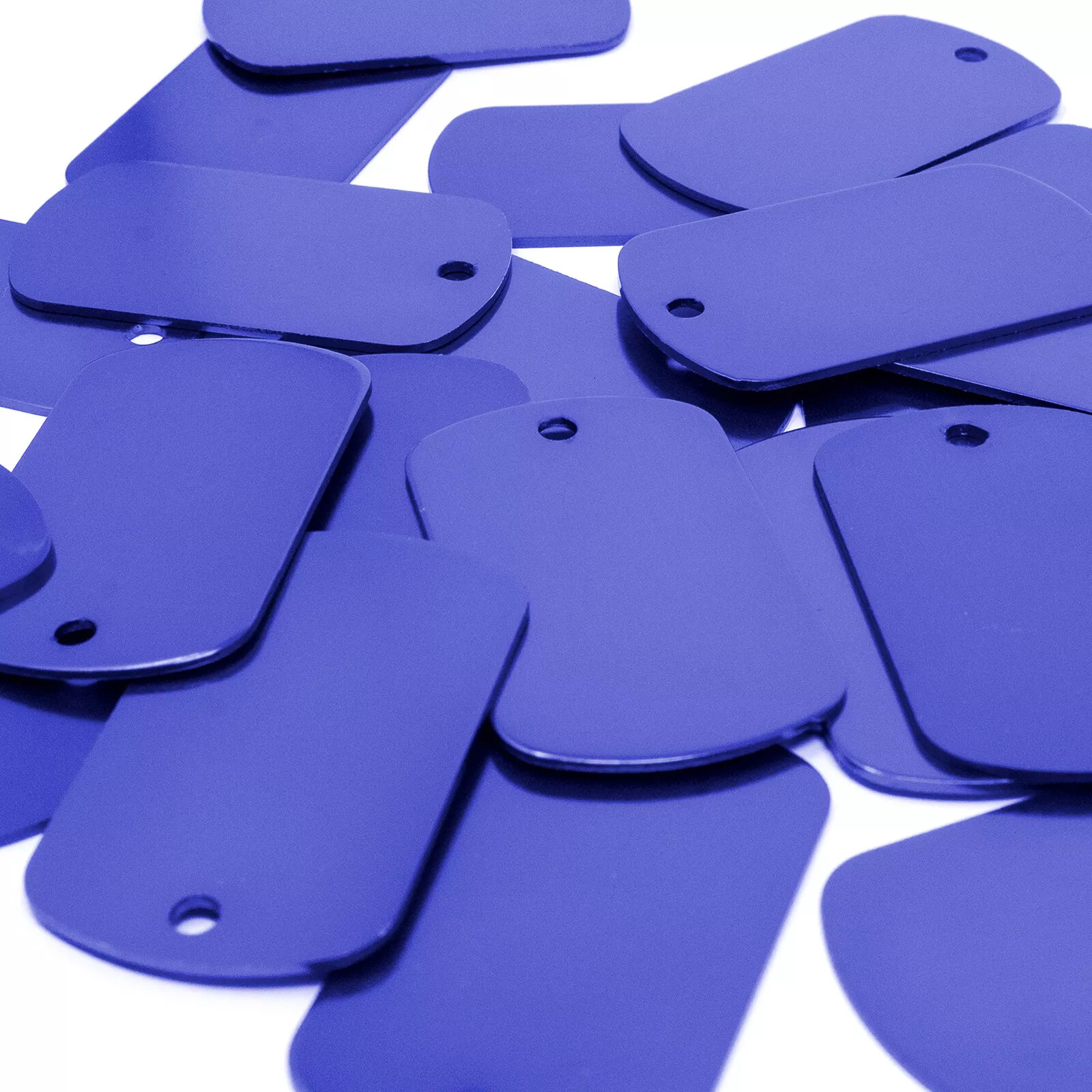 WHOLESALE LOT 500PCS 9 COLORS BLANK DOG TAG SHINY Aluminum ARMY MILITARY SPEC