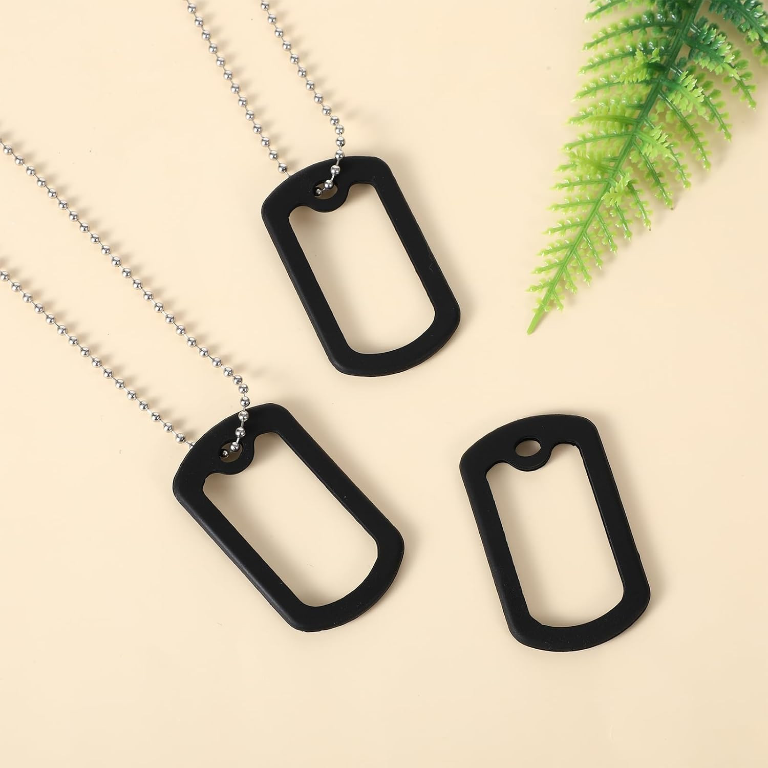 40Pcs Dog Tag Silencers,Silicone Dog Silencers,Black Army Dog Tags for Authentic