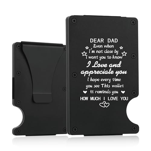 THTCSQ To My Dad Gifts,Minimalist Personalized Engraved Metal for Dad