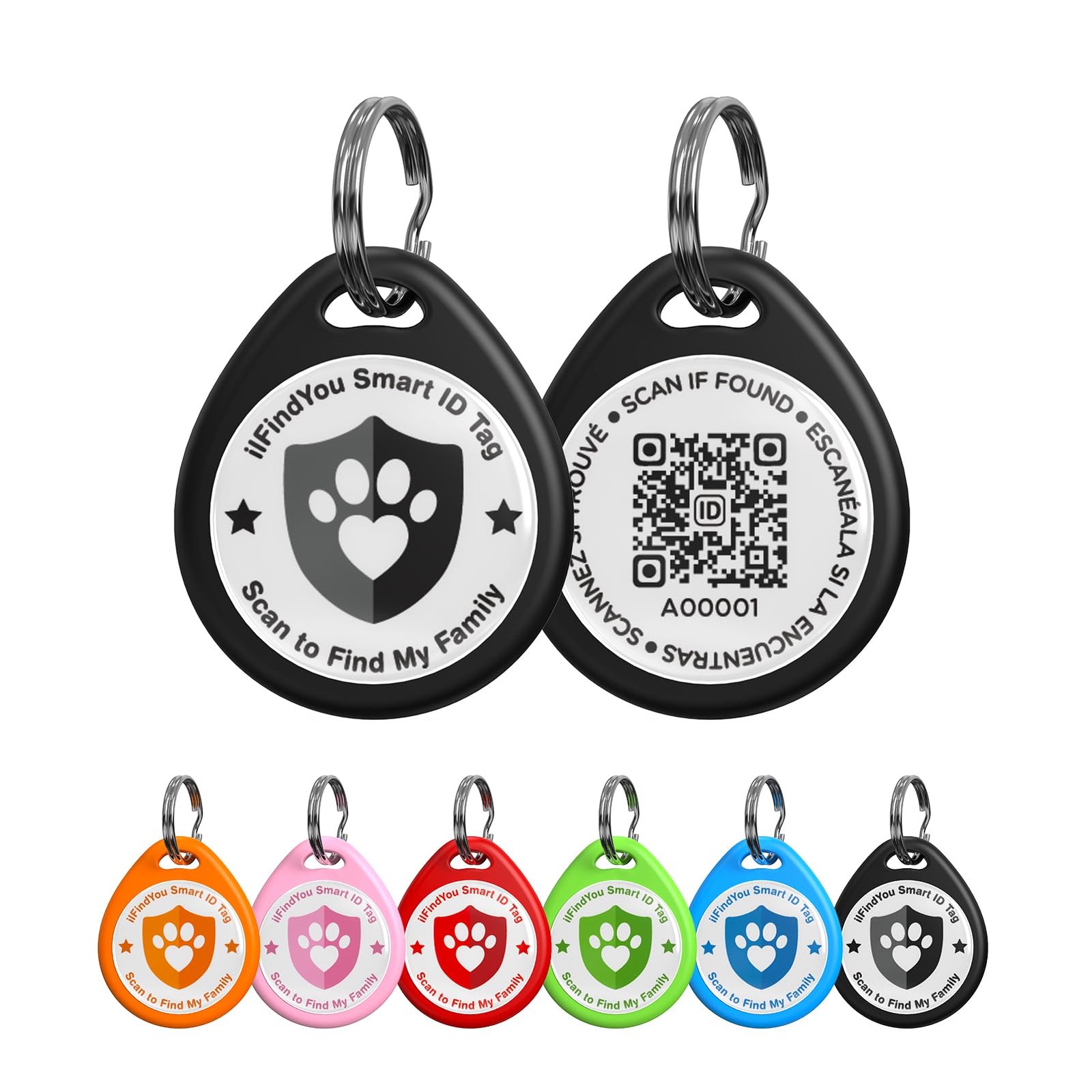 ilFindYou Dog Tags Personalized, QR Code Pet ID Tags for Dog Collar, Online P…