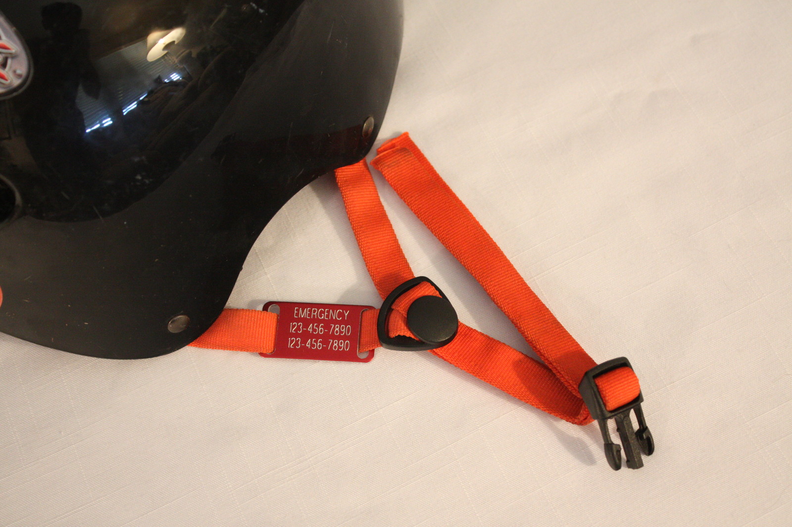 Helmet ID TAG – cycling cyclist Emergency Contact for bike rider safety