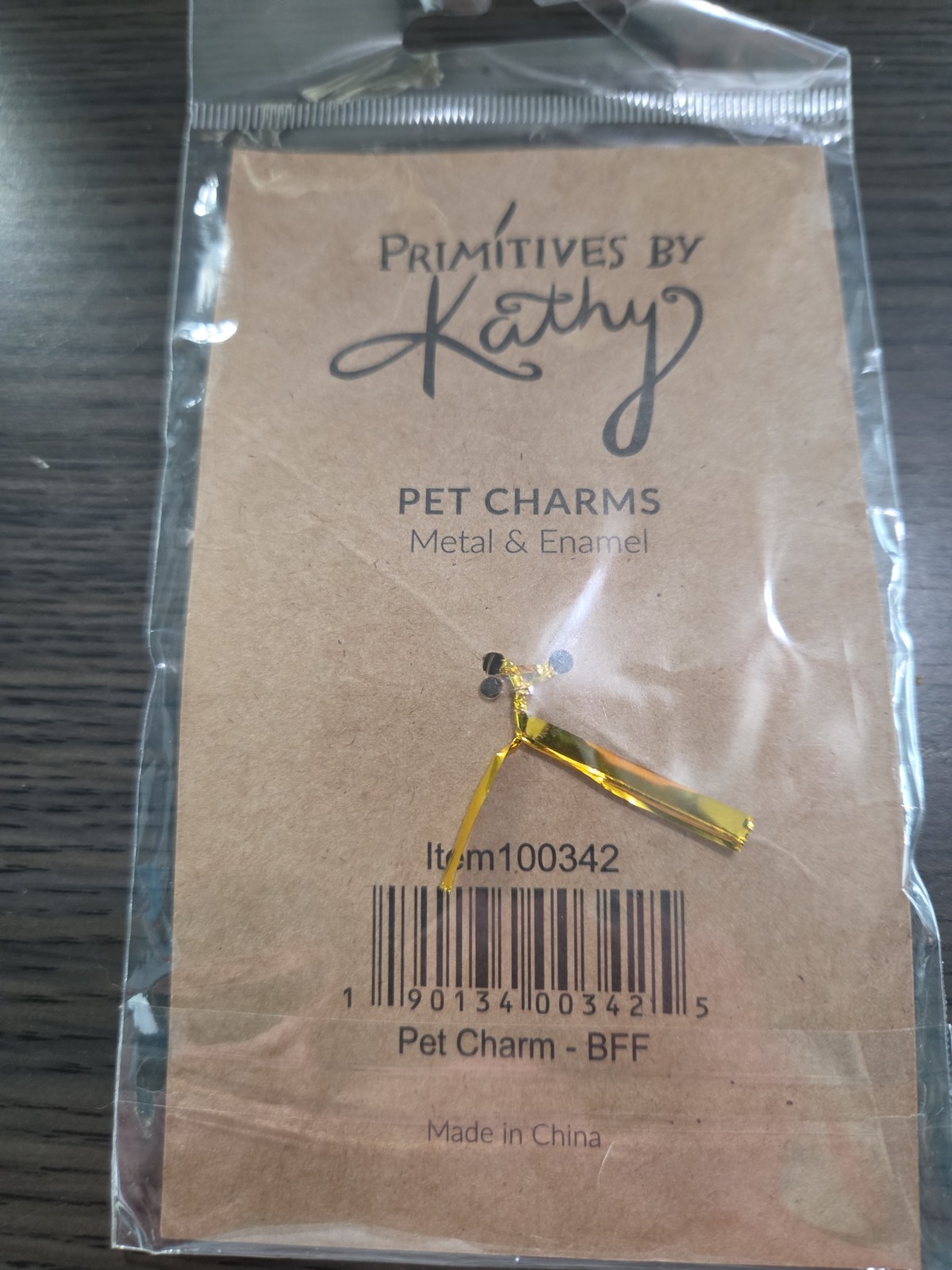 “BFF” Enamel Pet Collar Charm by Primitives by Kathy