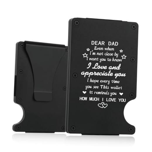 THTCSQ To My Dad Gifts,Minimalist Personalized Engraved Metal for Dad