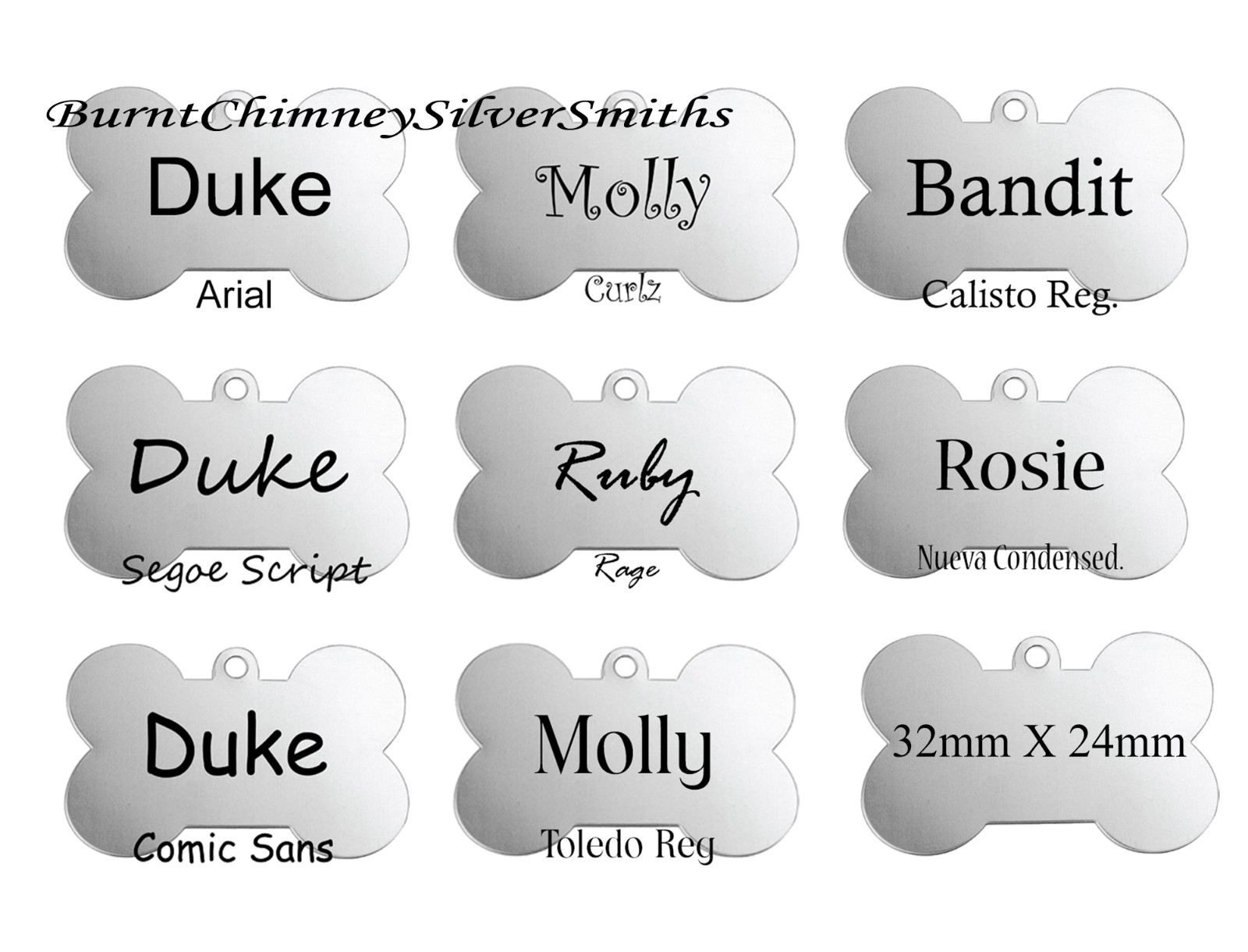 BONE PET TAG – Personalized Stainless Steel Dog Tag for Small to Medium Pets
