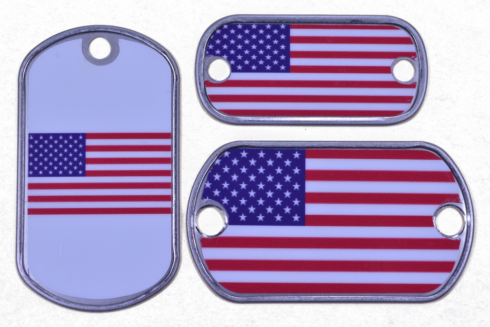 American Flag Vinyl Dog Tag – 3 Sizes – Great for Necklaces and Bracelets