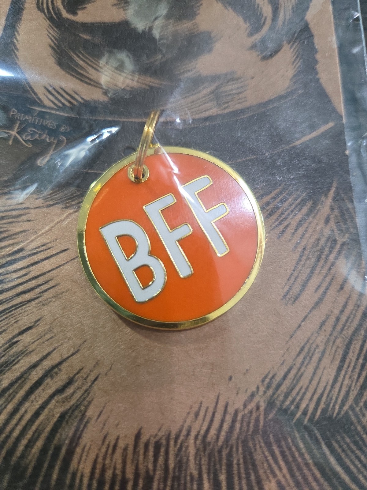 “BFF” Enamel Pet Collar Charm by Primitives by Kathy
