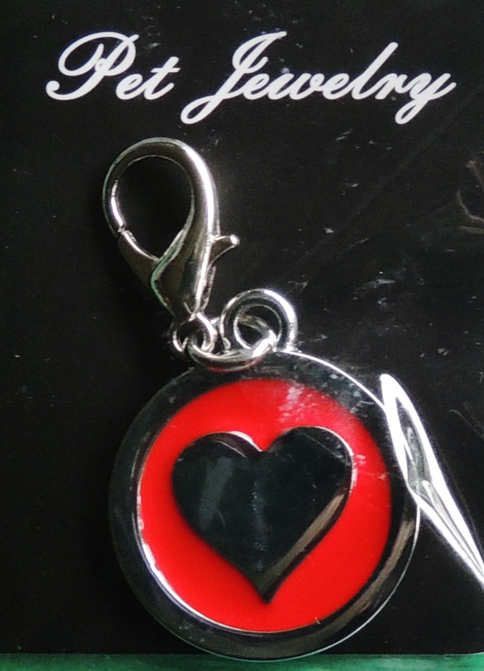 Adorable Dog Collar Fashion Charms Heart, Paw Print, Fish Skeleton or Dog Bone