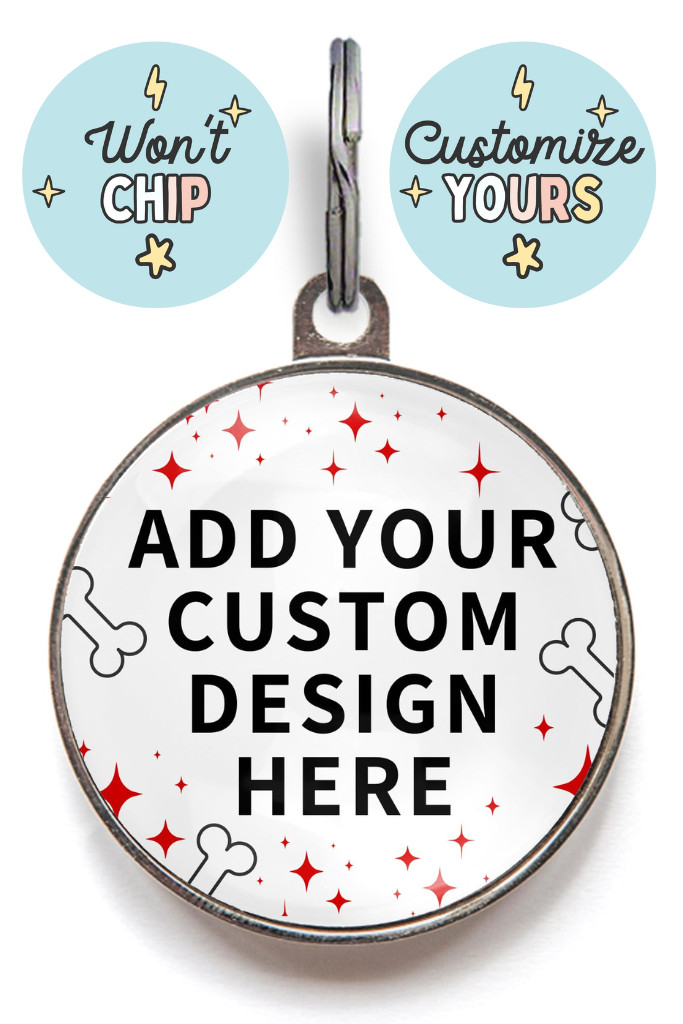 Custom Pet ID Tag with Your Image – Personalized Dog/Cat Tag – Upload Any Pic