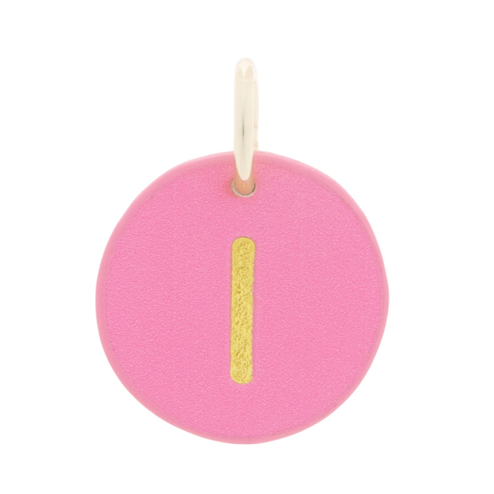 The Cuddle Collab Wear & Share Charm Faux Leather “I” Monogram in Pink