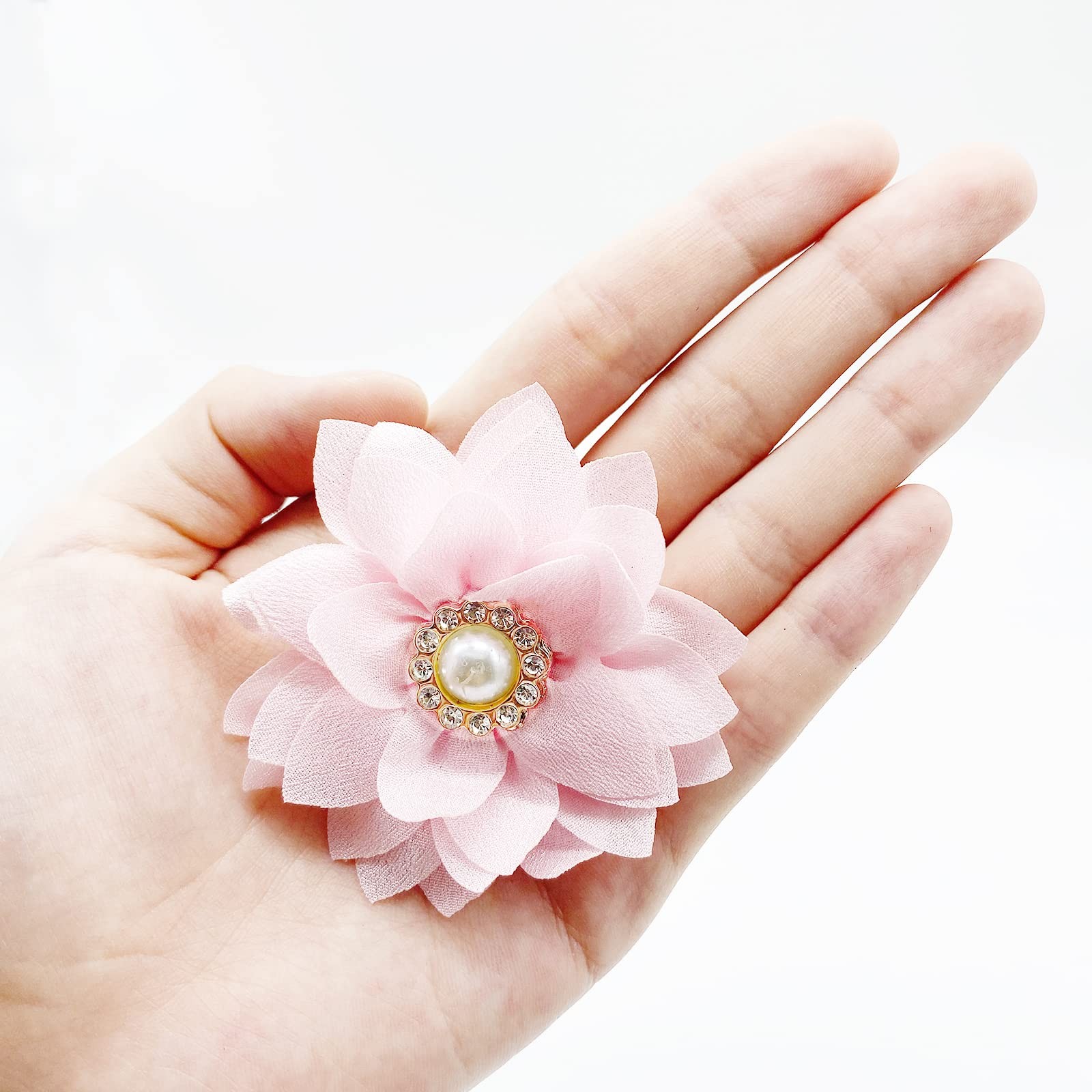 IVIA PET Collar Flowers with Pearl, 20 Pcs Dog Bow Small, Multicolor