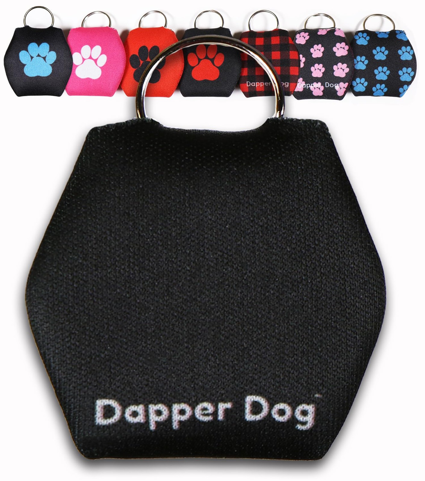Dapper Dog – Dog Tag Silencer with Tag Ring (Black)